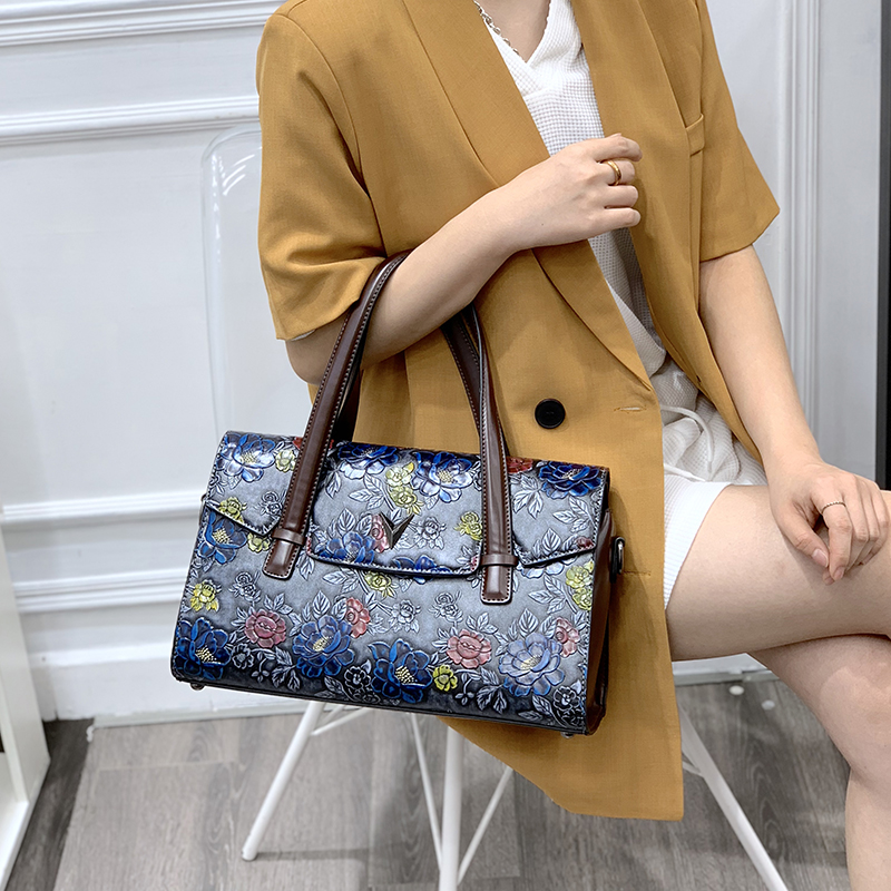 Luxury Bags That Are Vegan - Vintage 3D Embossed Floral Handbags for