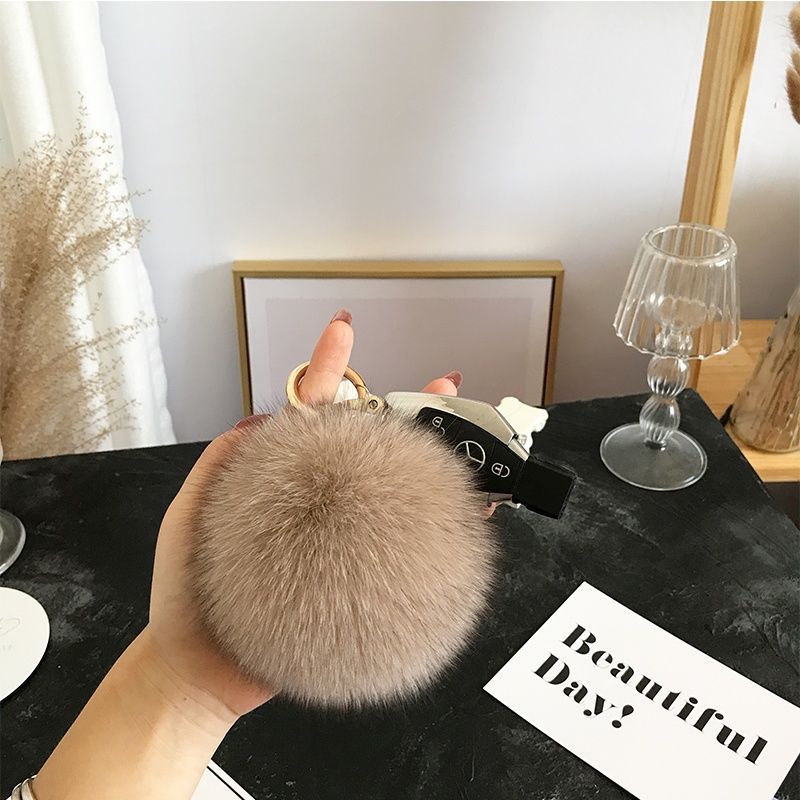2024 Fluffy Real Fox Fur Ball  - огляд і ціна Luxury Bags Yellow