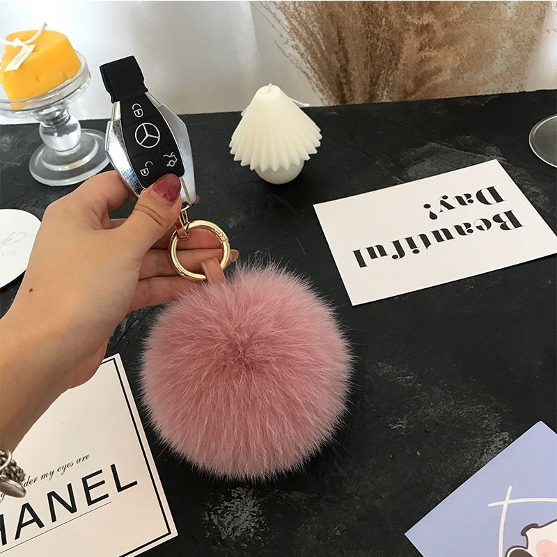 2024 Fluffy Real Fox Fur Ball  - огляд і ціна Luxury Bags Yellow