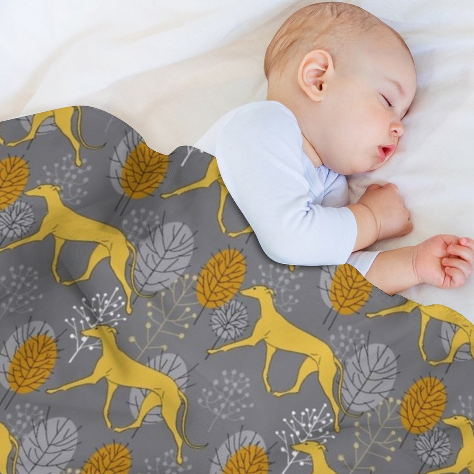 Trotting yellow galgos Throw B - огляд і ціна Luxury Bags Yellow